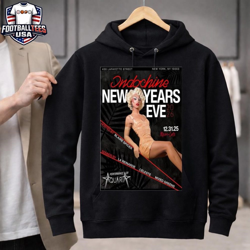 Indochine New Years Eve Aquaria New York Ny Dec 31 2025 Poster Unisex Shirt - Image 3