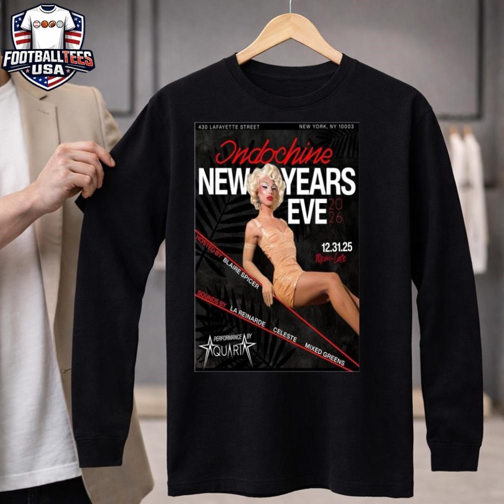 Indochine New Years Eve Aquaria New York Ny Dec 31 2025 Poster Unisex Shirt - Image 4