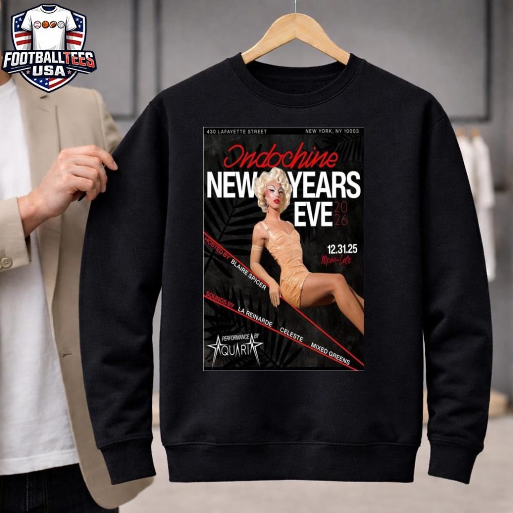 Indochine New Years Eve Aquaria New York Ny Dec 31 2025 Poster Unisex Shirt - Image 2