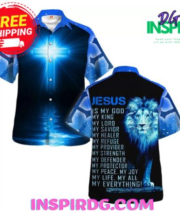The Jesus Faith Over Fear Eagle Hawaiian Shirt