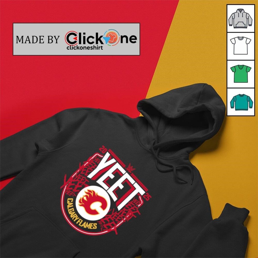 Jey Uso Yeet Calgary Flames Nhl 2025 Shirt - Image 2