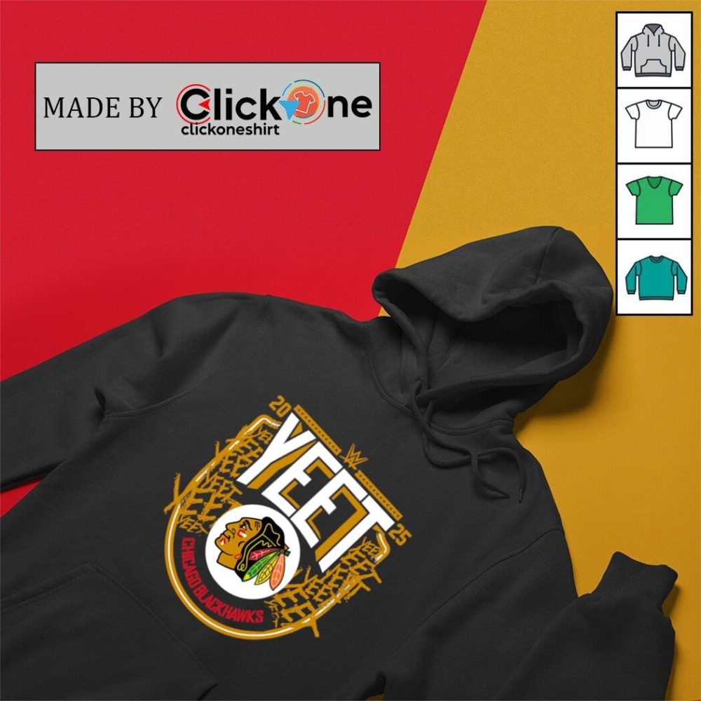 Jey Uso Yeet Chicago Blackhawks Nhl 2025 Shirt - Image 2