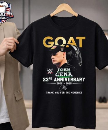 John Cena Goat 23Rd Anniversary 2002-2025 Signature Thank You T-Shirt