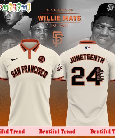 Juneteenth Willie Mays San Francisco Giants 2024 Polo Shirt