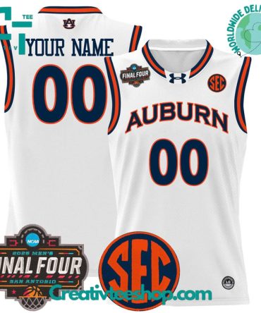 Auburn Tigers 2025 Final Four Personalized Basketball Jersey