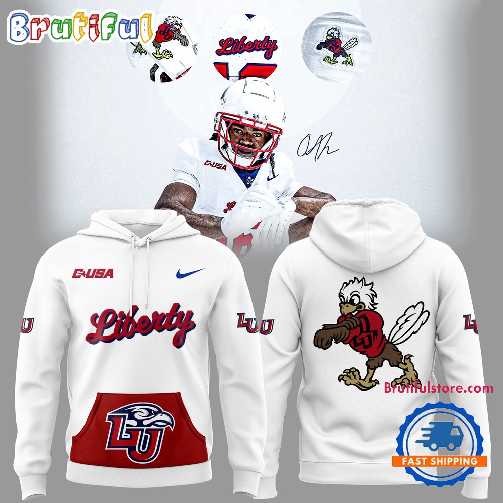 Liberty Flames Football 2024 Ncaa New Limited White Hoodie