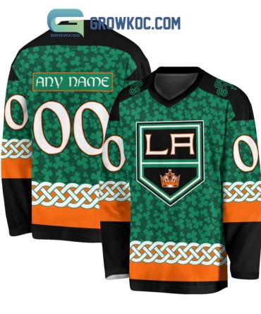 Los Angeles Kings St.Patrick'S Day Personalized Long Sleeve Hockey Jersey