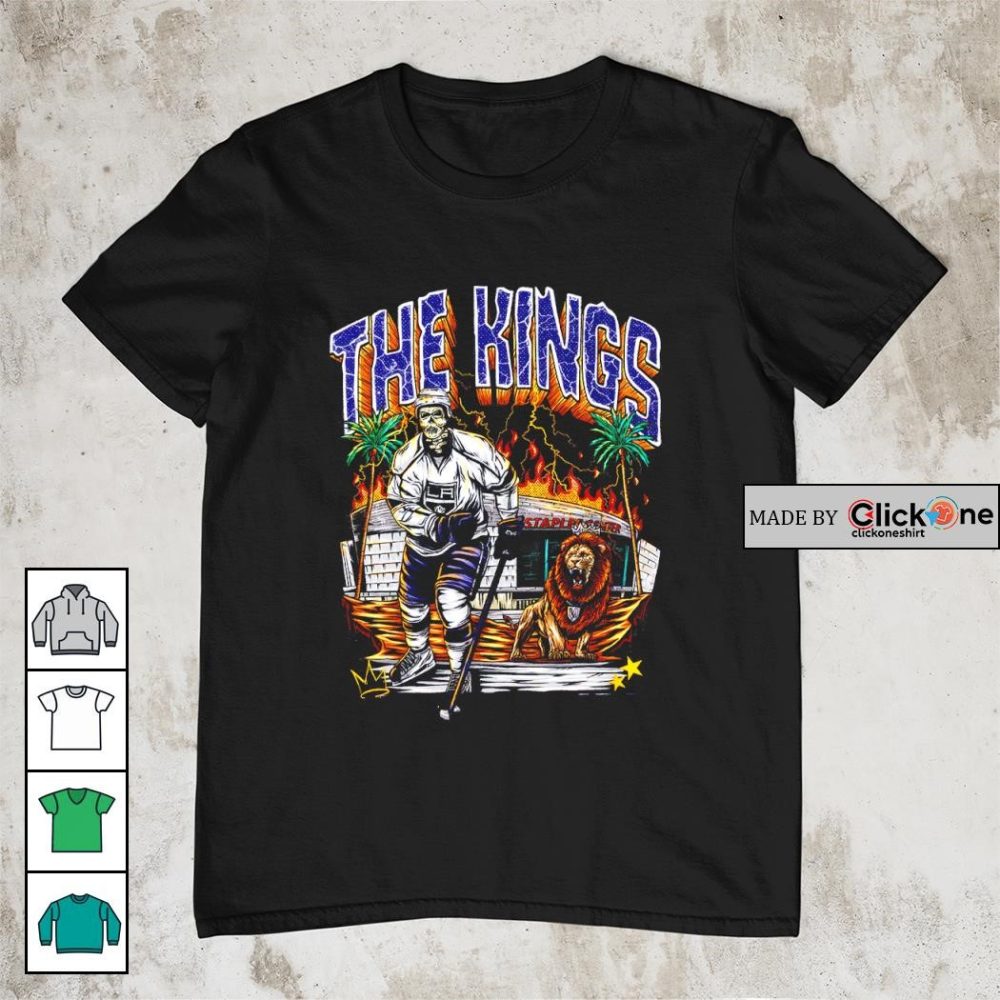 Los Angeles Kings Staples Center Skeleton And Lion Shirt