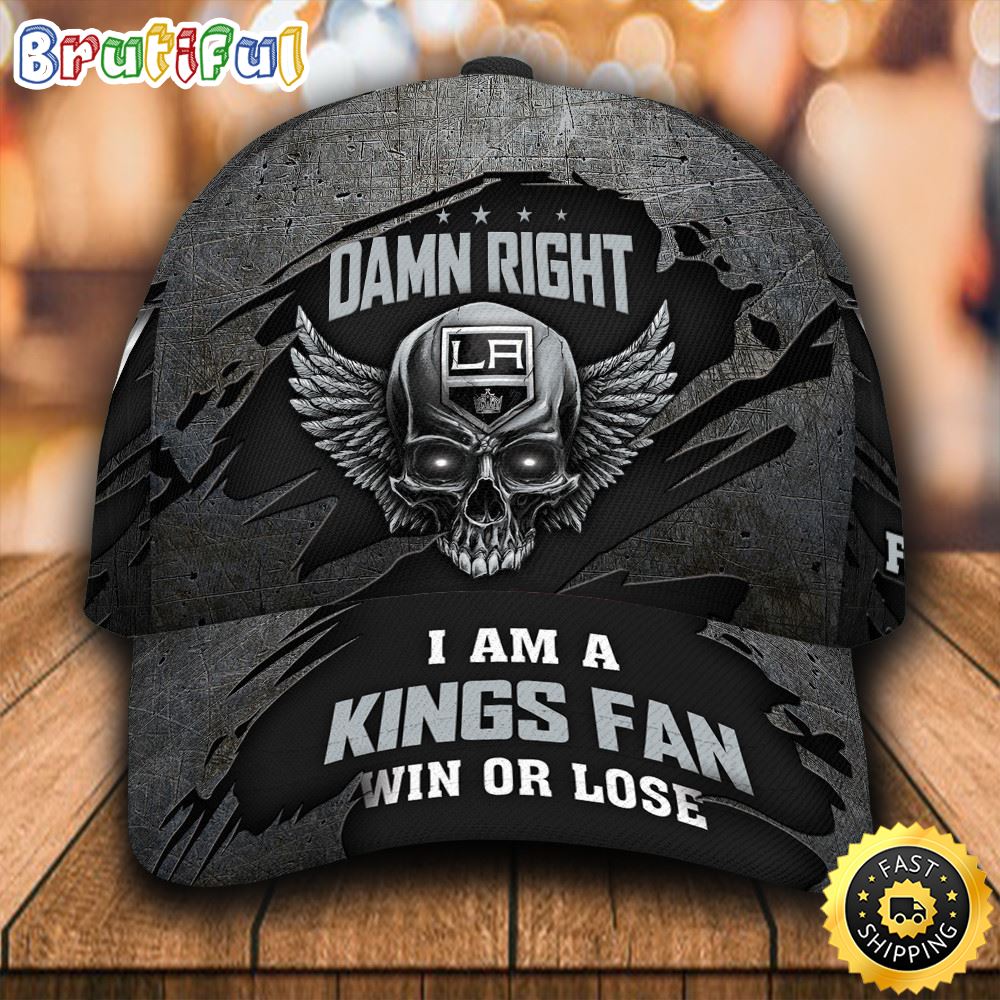 Los Angeles Kings Skull Damn Right All Over Print 3D Classic Cap