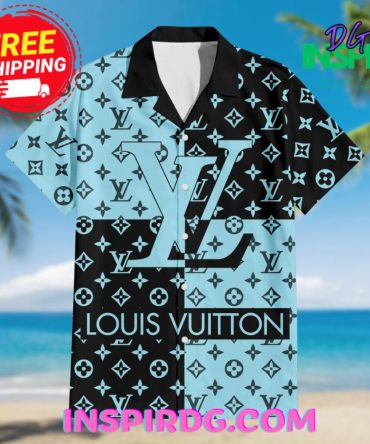 Louis Vuitton Oceanic Elegance Monogram Green Black Hawaiian Shirt
