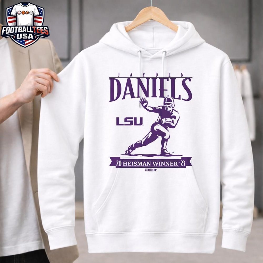 Lsu Football Jayden Daniels Heisman Trophy Unisex Shirt - Image 2