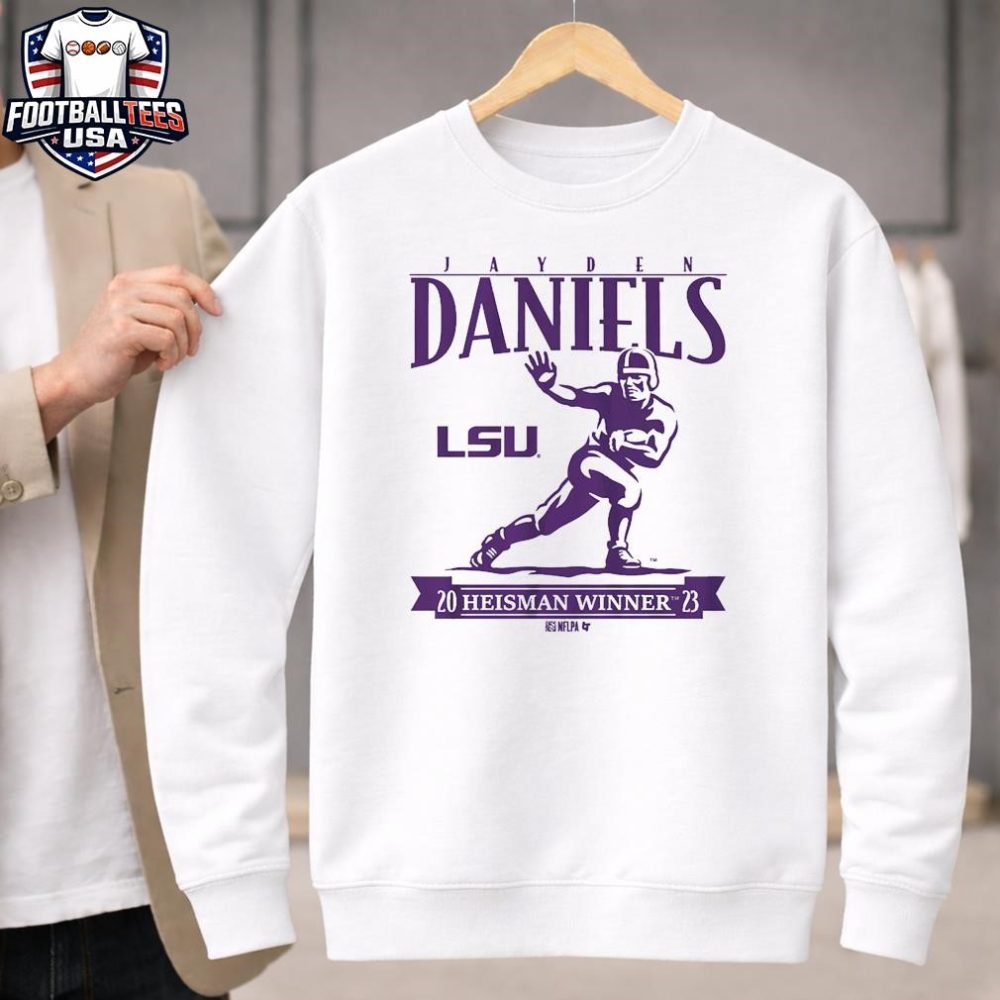 Lsu Football Jayden Daniels Heisman Trophy Unisex Shirt - Image 4