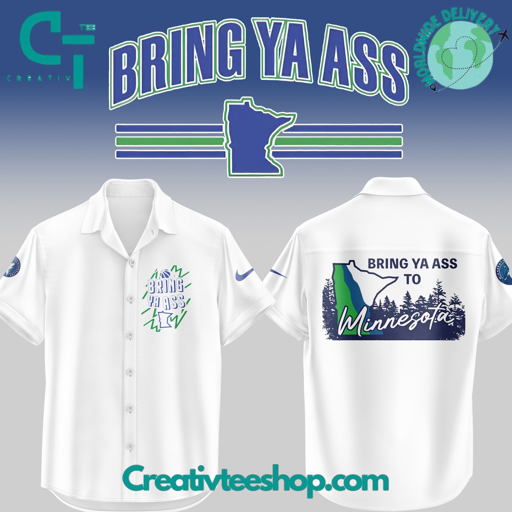 Minnesota Timberwolves "Bring Ya Ass" Hawaiian Shirt