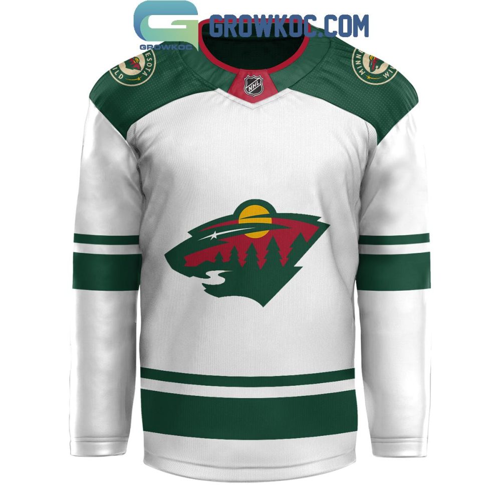 Minnesota Wild Happy 50Th Anniversary Of Hello Kitty Hockey Jersey - Image 2