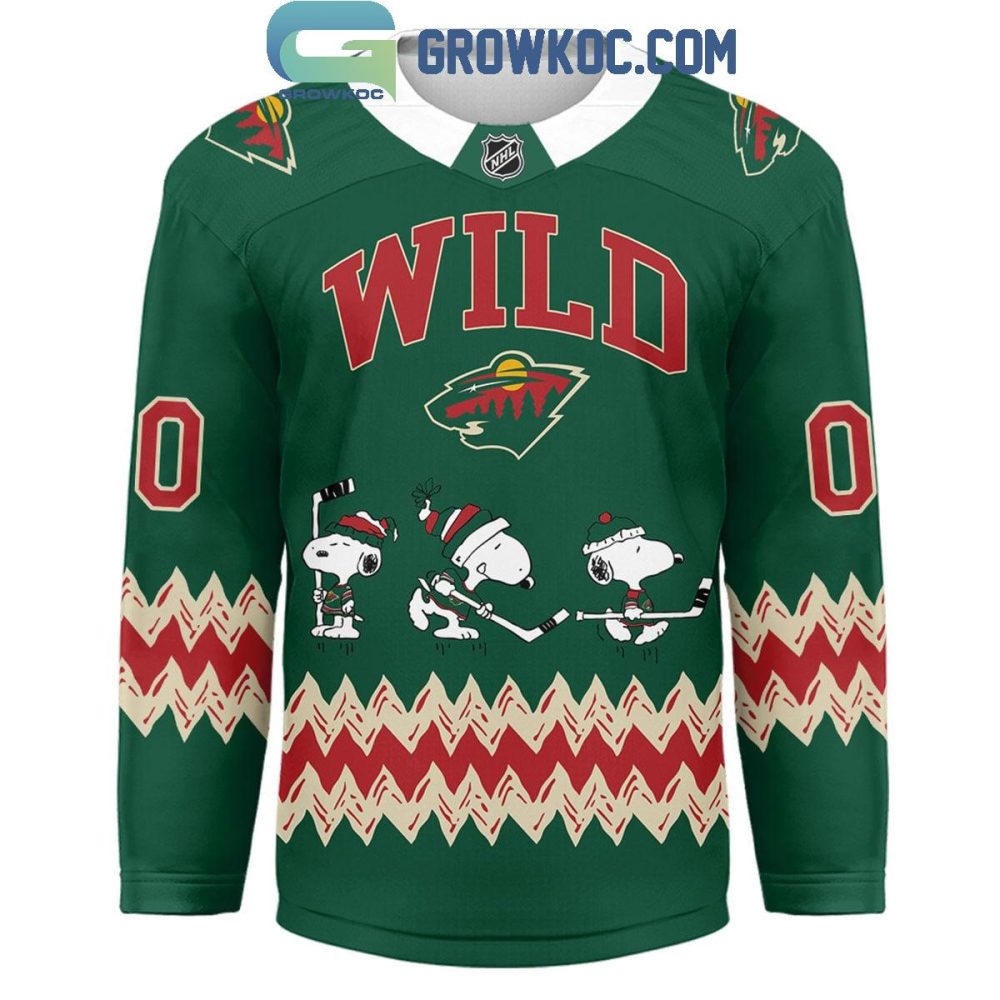 Minnesota Wild Snoopy Peanuts State Of Hockey Jersey - Image 2