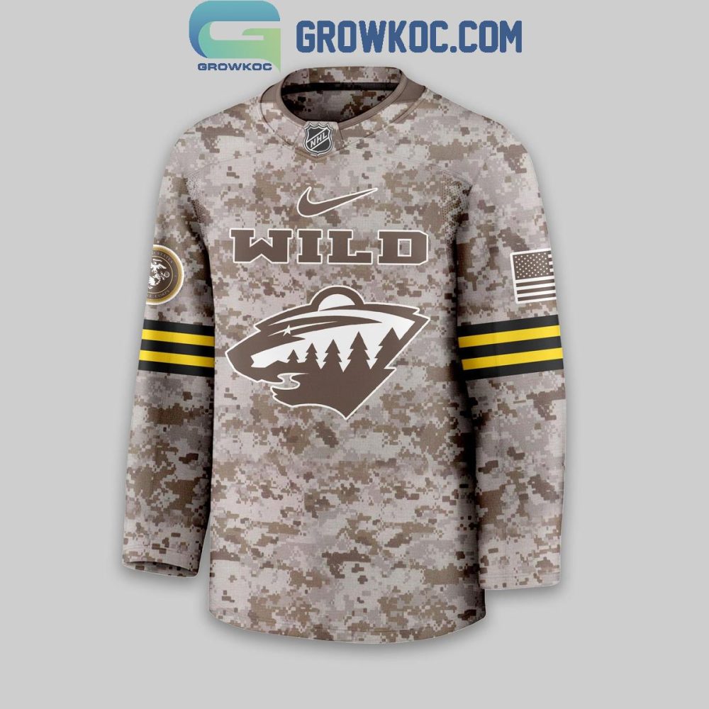 Minnesota Wild Us Marine Corps Hockey Jersey - Image 2