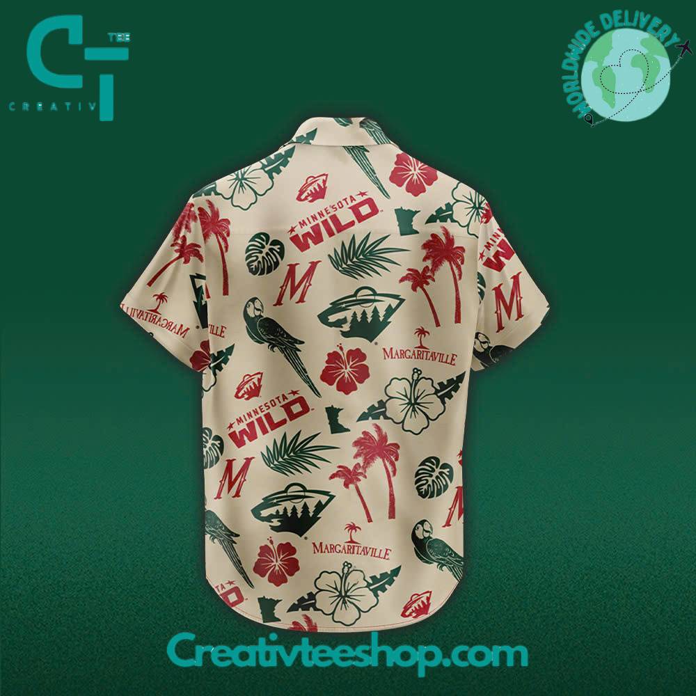 Minnesota Wild X Margaritaville Night Special Edition Hawaiian Shirt - Image 3