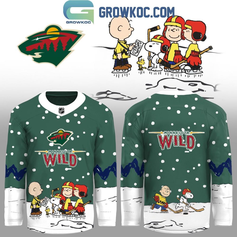 Minnesota Wild X Snoopy Peanuts Christmas Jersey