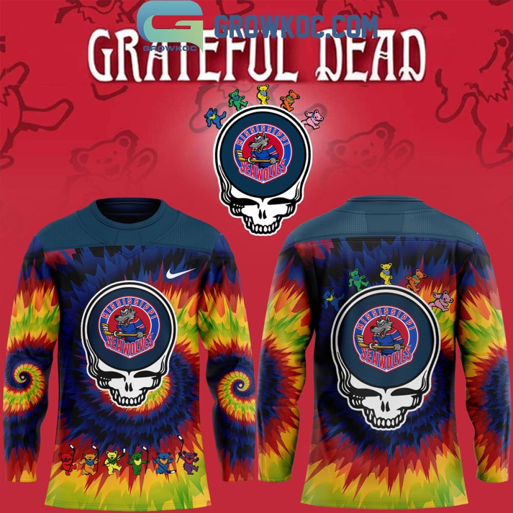 Mississippi Sea Wolves Grateful Dead 2025 Hockey Jersey
