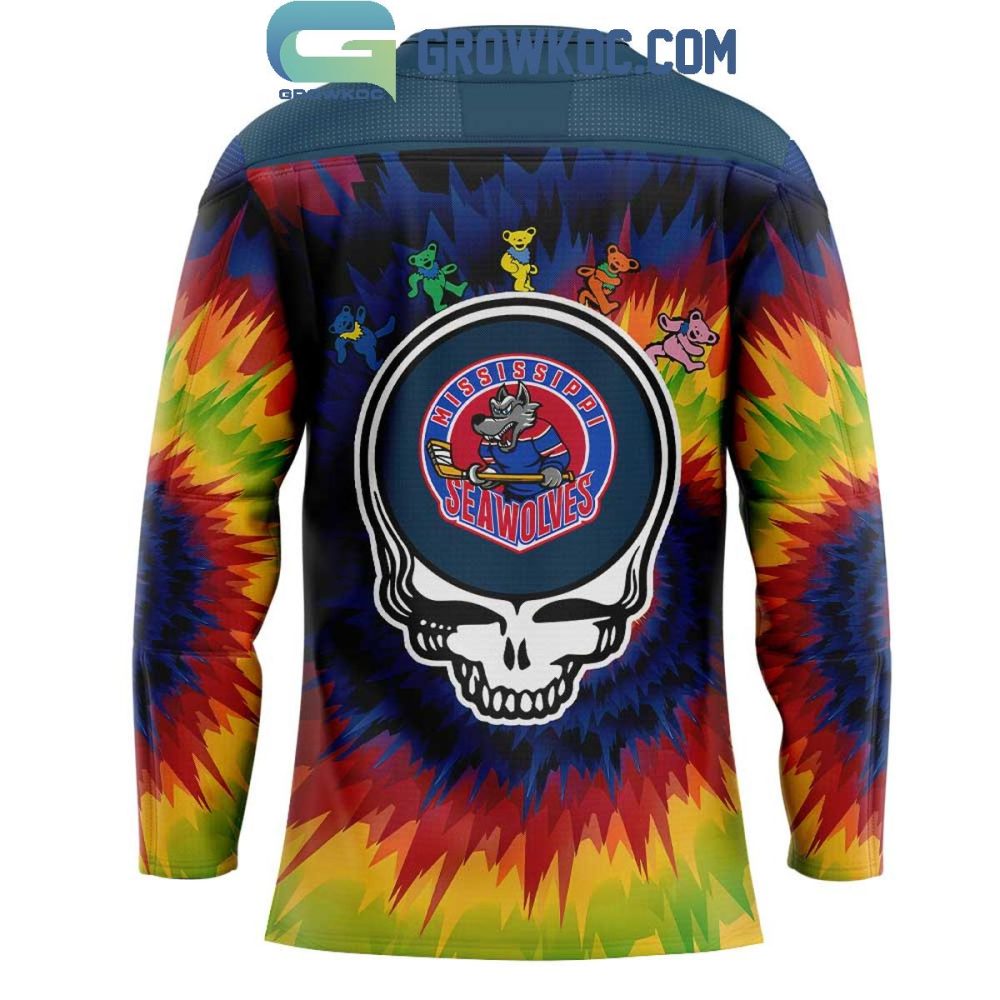 Mississippi Sea Wolves Grateful Dead 2025 Hockey Jersey - Image 3
