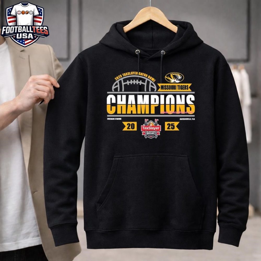Missouri Tigers 2025 Taxslayer Gator Bowl Champions At Everbank Stadium On December 27 Locker Room Unisex Shirt - Image 3