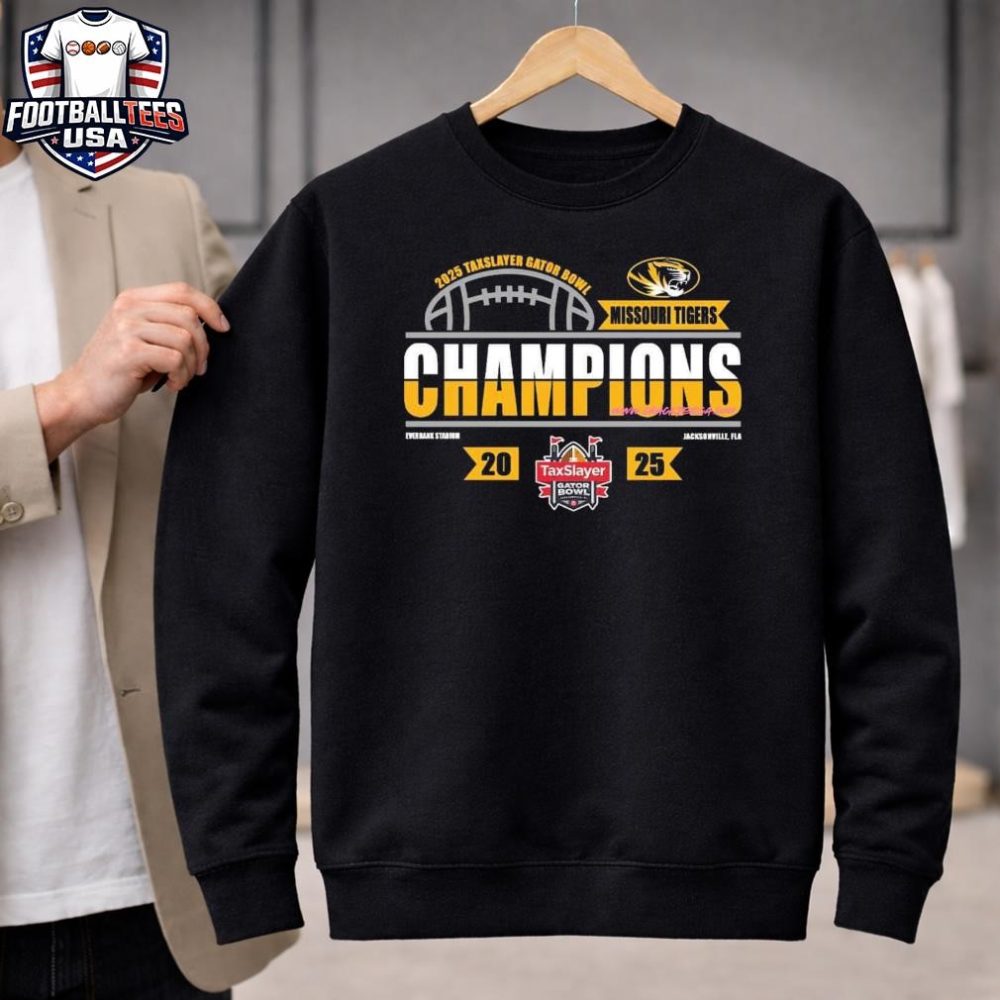 Missouri Tigers 2025 Taxslayer Gator Bowl Champions At Everbank Stadium On December 27 Locker Room Unisex Shirt - Image 2