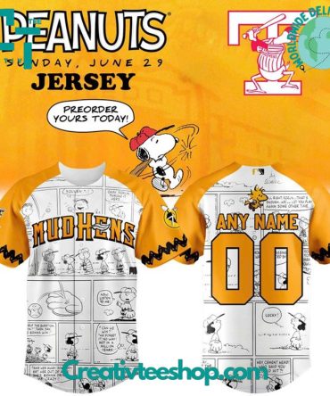 Toledo Mud Hens X Peanuts Night Special Baseball Jersey