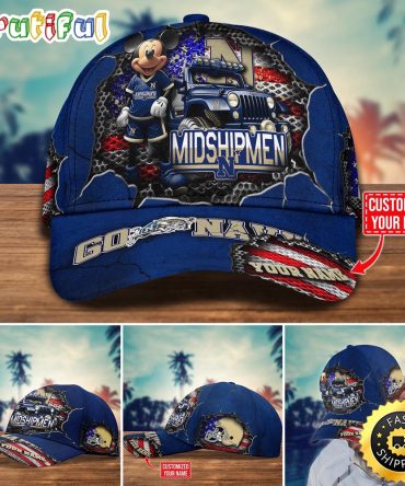 Ncaa Navy Midshipmen Baseball Cap Trending Customize Cap
