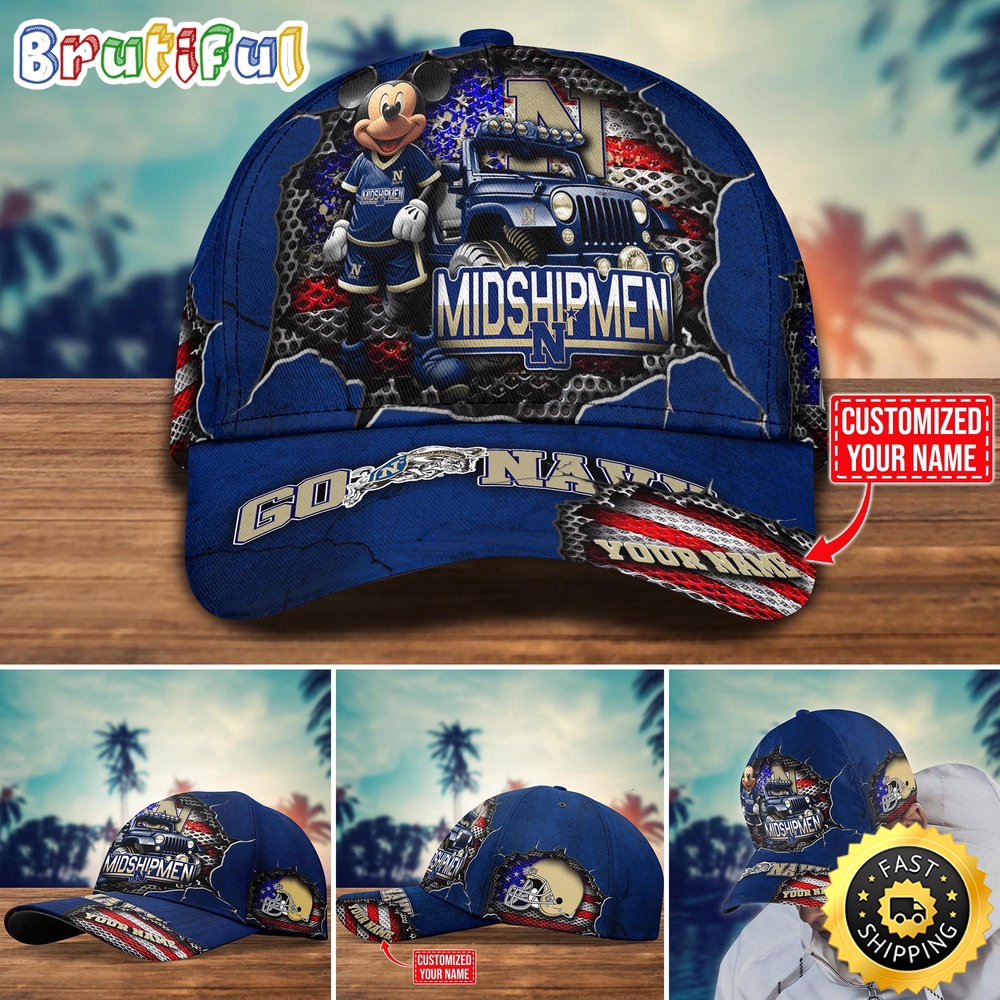 Ncaa Navy Midshipmen Baseball Cap Trending Customize Cap