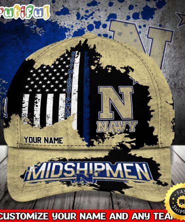 Ncaa Navy Midshipmen Baseball Cap Your Name Custom Baseball Cap