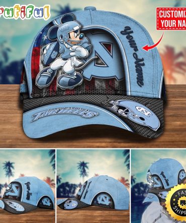 Ncaa North Carolina Tar Heels Baseball Cap Mickey Mouse Custom Cap For Fans