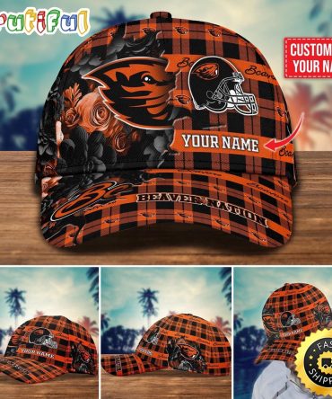 Ncaa Oregon State Beavers Baseball Cap Flower Custom Name Cap