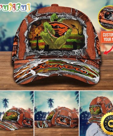 Ncaa Oregon State Beavers Baseball Cap Halloween Custom Name Cap
