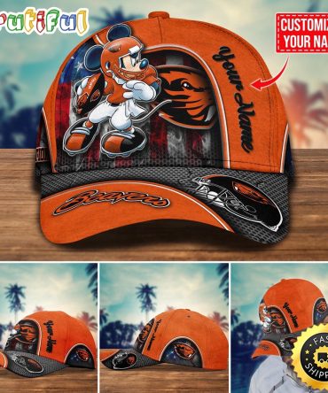 Ncaa Oregon State Beavers Baseball Cap Mickey Mouse Custom Cap For Fans