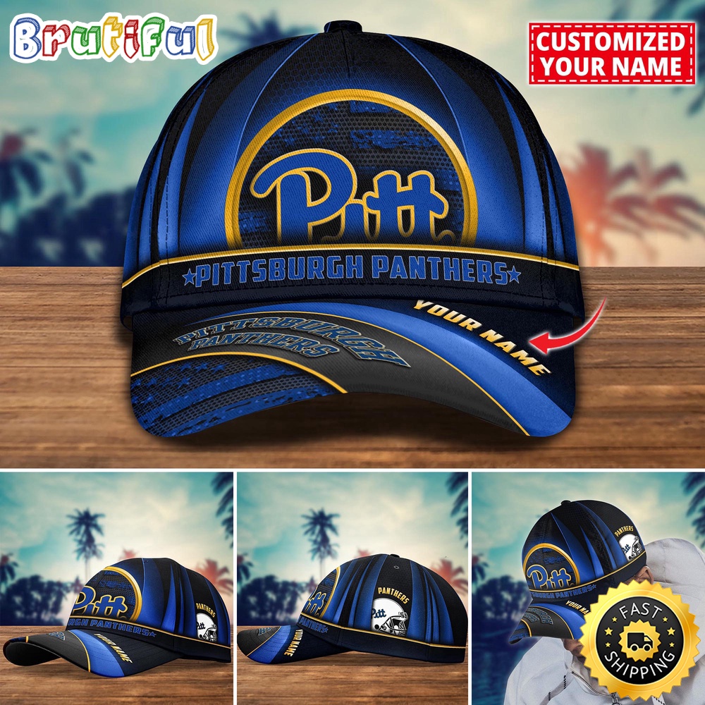 Ncaa Pittsburgh Panthers Baseball Cap Custom Cap For Football Fans
