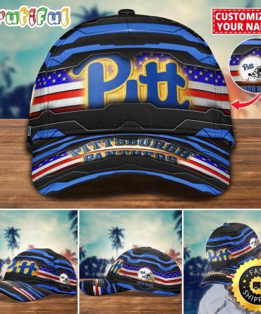 Ncaa Pittsburgh Panthers Baseball Cap Flag Custom Name Cap