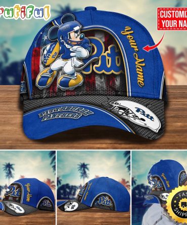 Ncaa Pittsburgh Panthers Baseball Cap Mickey Mouse Custom Cap For Fans