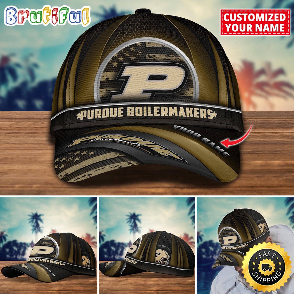 Ncaa Purdue Boilermakers Baseball Cap Custom Cap For Football Fans