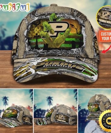 Ncaa Purdue Boilermakers Baseball Cap Halloween Custom Name Cap
