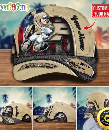 Ncaa Purdue Boilermakers Baseball Cap Mickey Mouse Custom Cap For Fans