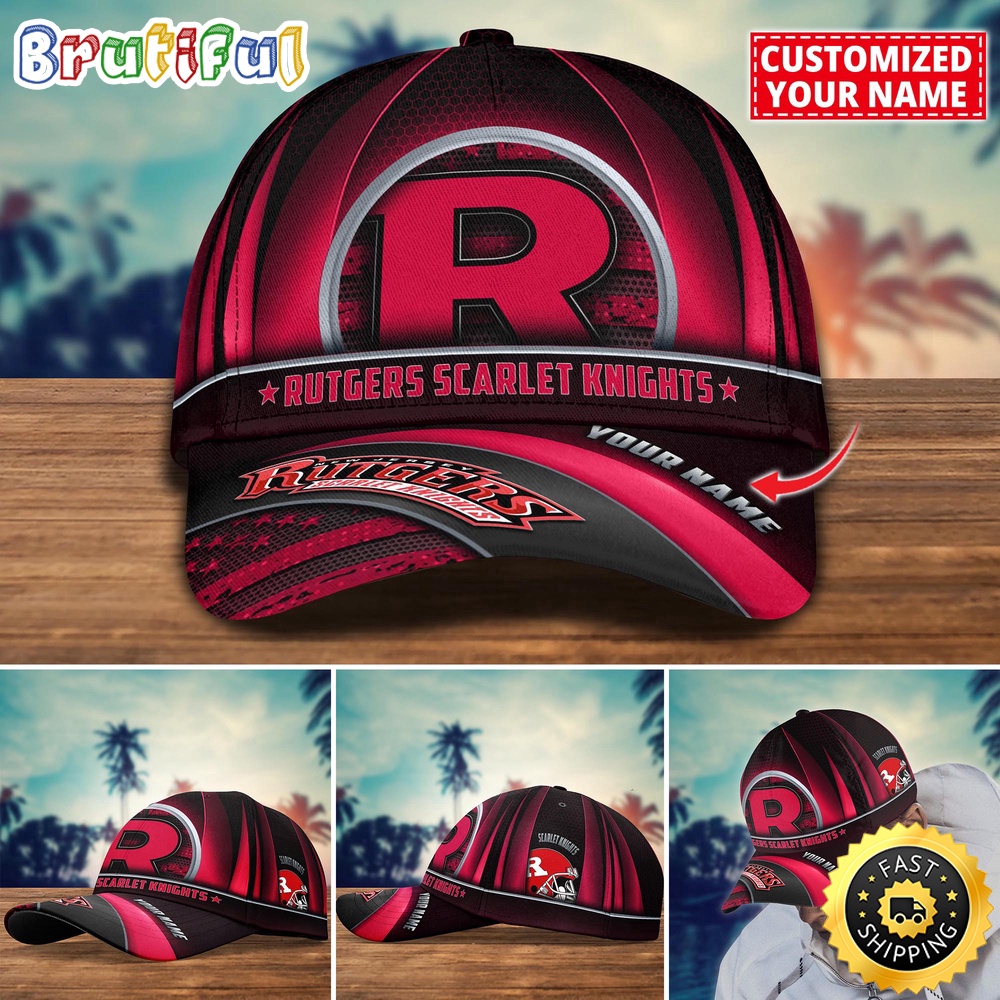 Ncaa Rutgers Scarlet Knights Baseball Cap Custom Cap For Football Fans