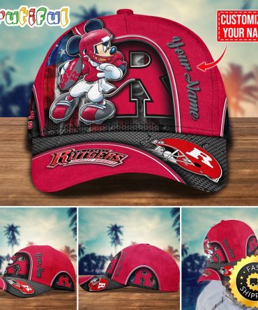 Ncaa Rutgers Scarlet Knights Baseball Cap Mickey Mouse Custom Cap For Fans
