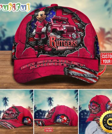 Ncaa Rutgers Scarlet Knights Baseball Cap Trending Customize Cap