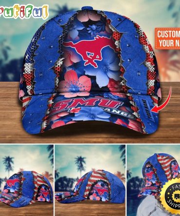 Ncaa Smu Mustangs Baseball Cap Custom Cap For Fans