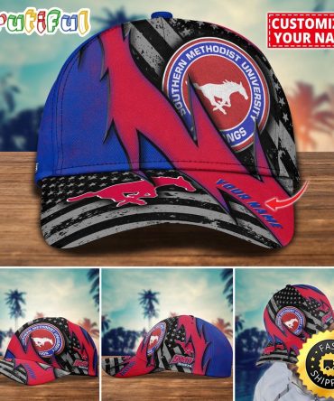 Ncaa Smu Mustangs Baseball Cap Custom Cap For Sport Fans