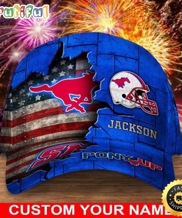 Ncaa Smu Mustangs Baseball Cap Custom Cap Go Sports Teams