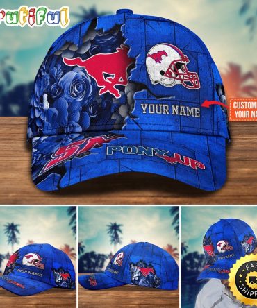 Ncaa Smu Mustangs Baseball Cap Custom Hat For Fans