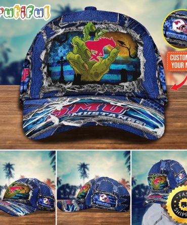 Ncaa Smu Mustangs Baseball Cap Halloween Custom Name Cap
