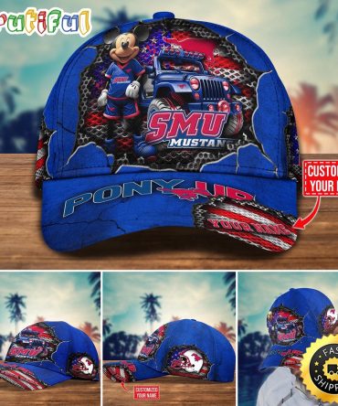 Ncaa Smu Mustangs Baseball Cap Trending Customize Cap