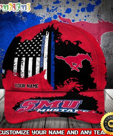 Ncaa Smu Mustangs Baseball Cap Your Name Custom Baseball Cap